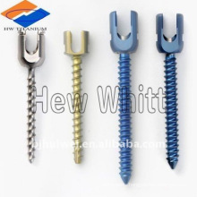 Titanium screw for surgical implant